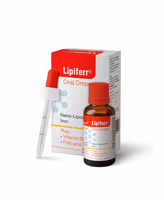 قطره آهن لیپیفر با ویتامین B12 و فولیک اسید 30 میلی لیتر