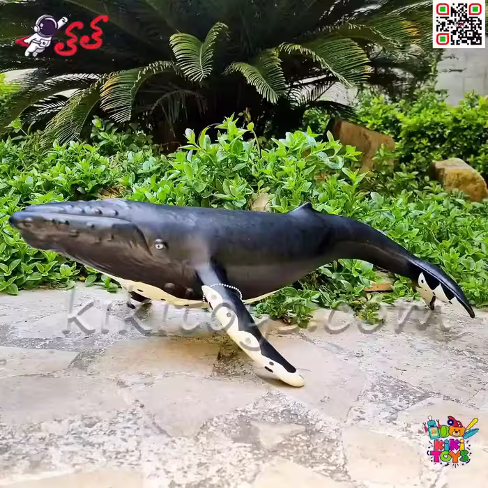 فیگور حیوانات ماکت نهنگ و وال اسباب بازی نرم و گوشتی بزرگ Whale figure X082