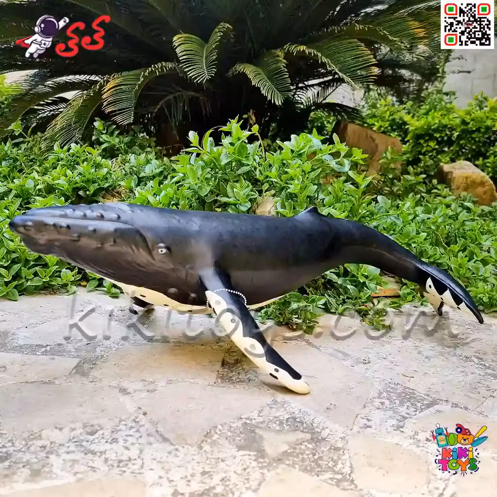 فیگور حیوانات ماکت نهنگ و وال اسباب بازی نرم و گوشتی بزرگ Whale figure X082