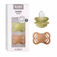 پستانک ارتودنسی 0 تا 6 ماه بیبس Bibs رنگ سبز و نارنجی