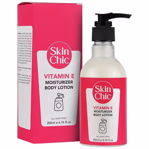 لوسیون مرطوب کننده بدن ویتامین E اسکین شیک 200 میلی لیتر Skin Chic