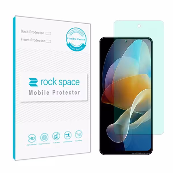 گلس شیائومی Xiaomi Redmi Note 12R PRO مدل نانو هیدروژل گرین لایت برند راک اسپیس کد S