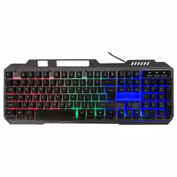 کیبورد گیمینگ لایماید مدل K25، سوئیچ ممبران، Full-size، نورپردازی LED RGB | کالا مکس