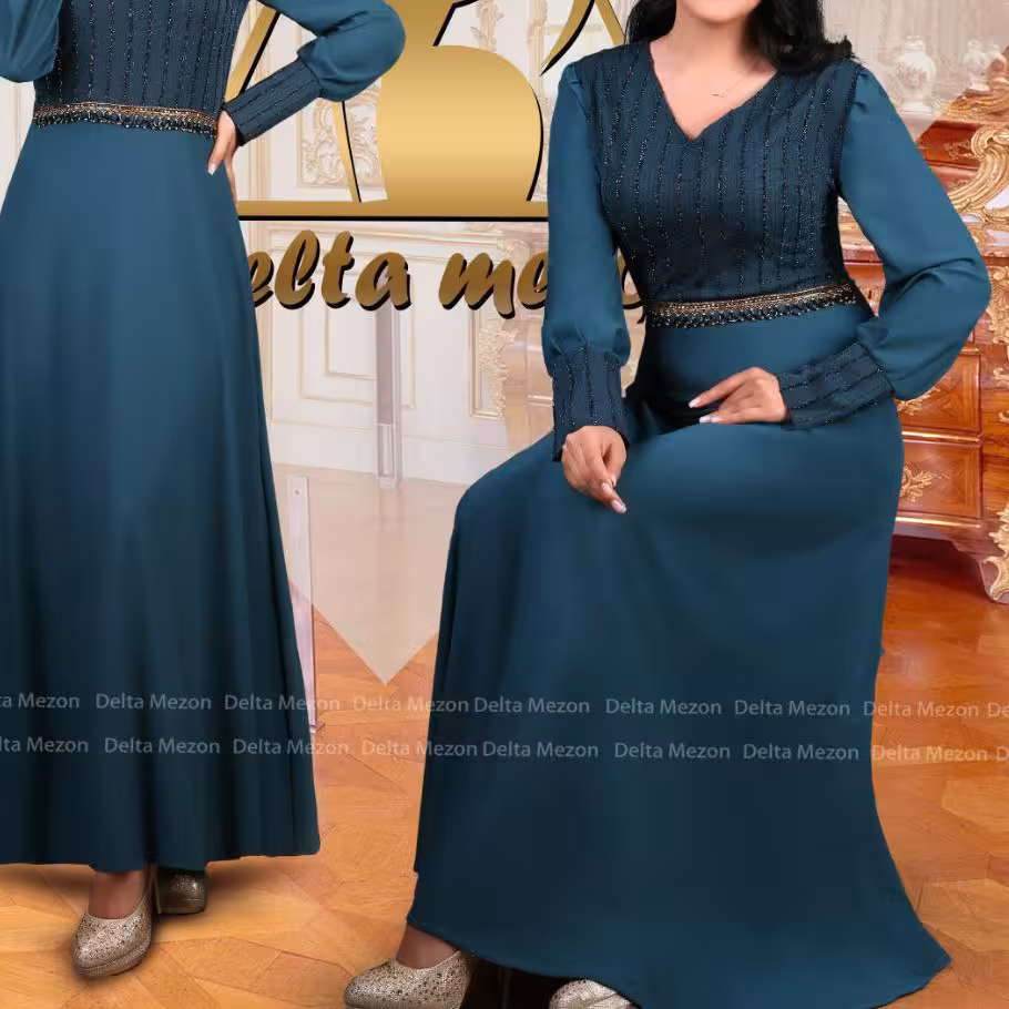 لباس مجلسی فوق العاده زیبای تابش از سایز 36 تا56 داره واقعا طنازه