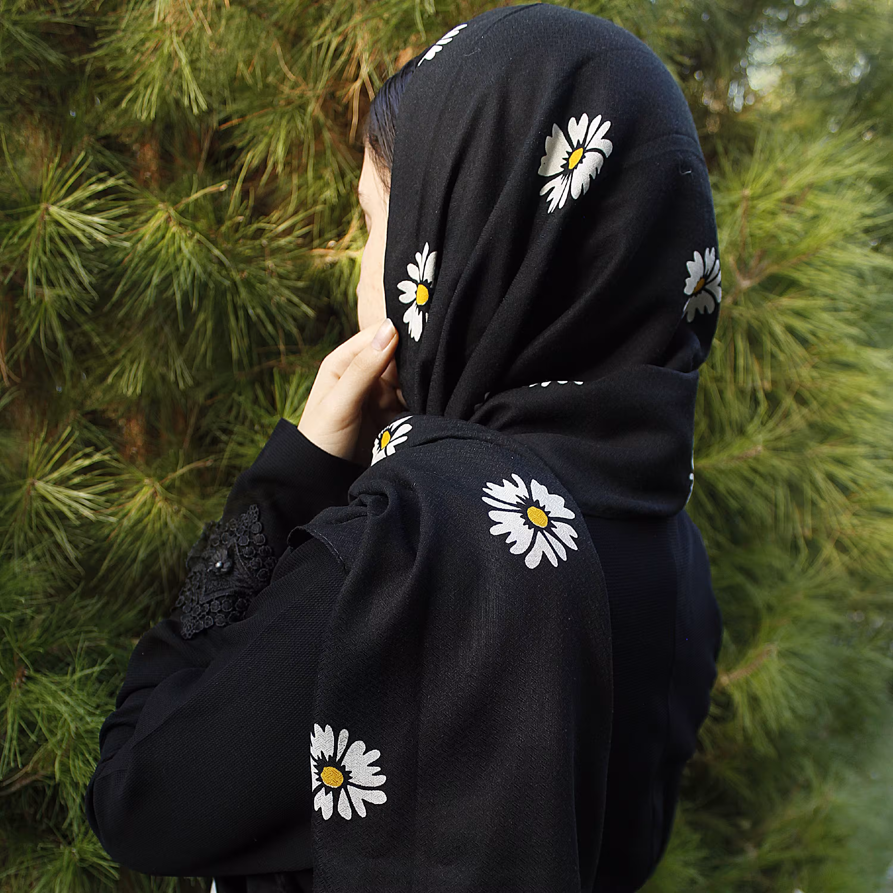 شال گل بابونه شیک و مجلسی