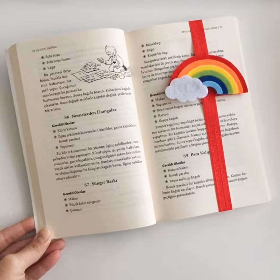 بوک مارک طرح رنگین کمان