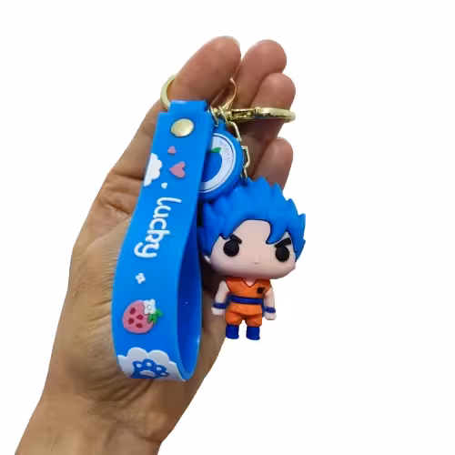 جاکلیدی طرح دراگون بال سایز بزرگ با گیره طلایی