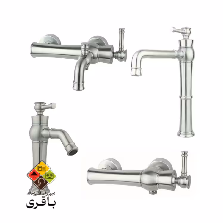 ست شیرآلات راسان مدل الیزه کروم مات