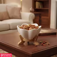 ظرف آجیل خوری شیشه ای طرح لاله، مدل کارولین 263