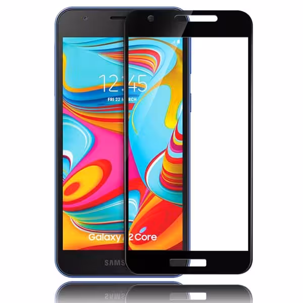 گلس A2 core محافظ صفحه نمایش A2 core گلس تمام چسب A2 کور مناسب گوشی سامسونگ گلکسی Glass Full Samsung Galaxy A2core / A2 core