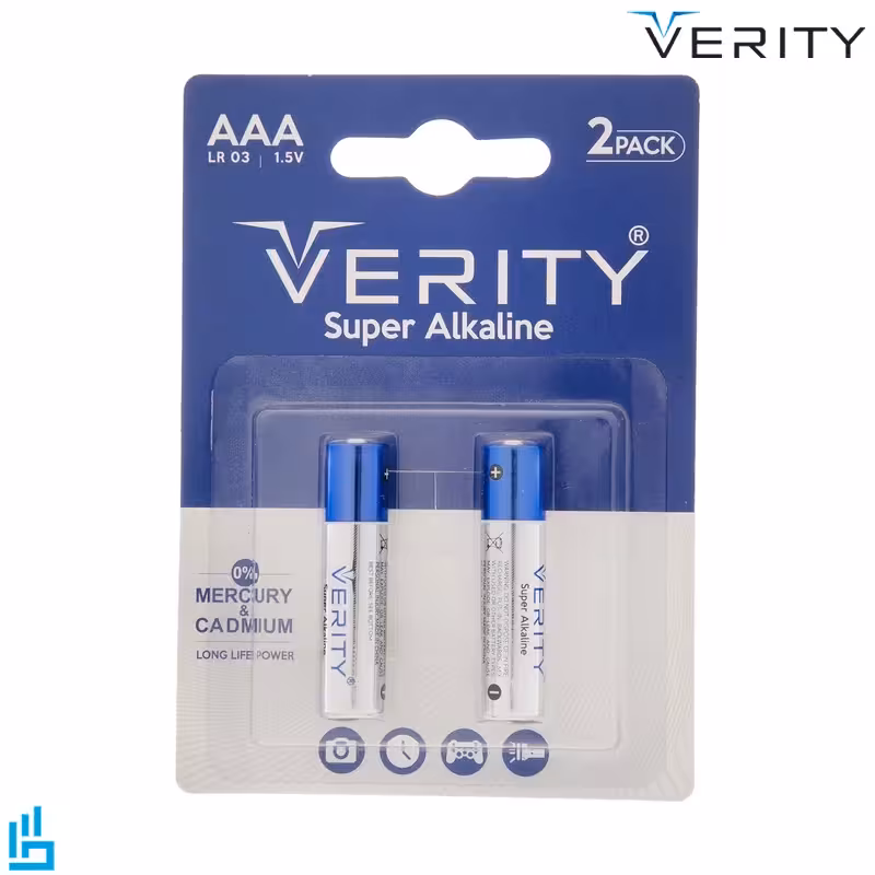 باتری نیم قلمی آلکالاین دوعددی وریتی