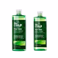 پکیج ضدجوش شامل ژل شستشوی صورت تی تری (Tea Tree) دکتر سی تونا فارماسی و تونر ضد جوش دکتر سی تونا فارماسی حاوی عصاره درخت چای، حجم 225 میلی لیتر