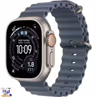 اپل واچ اولترا نسل 3 تیتانیومی نچرال با بند انکر بلو اوشن