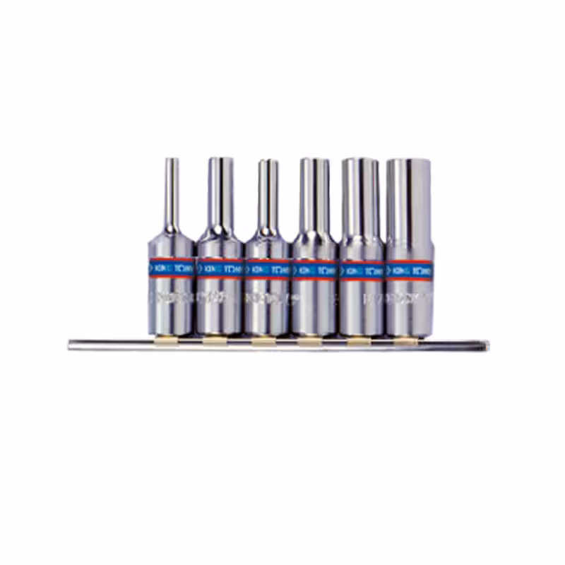 سری بکس بلند 3/8 ستاره ای 6 عددی کینگ تونی 3116PR KingTony