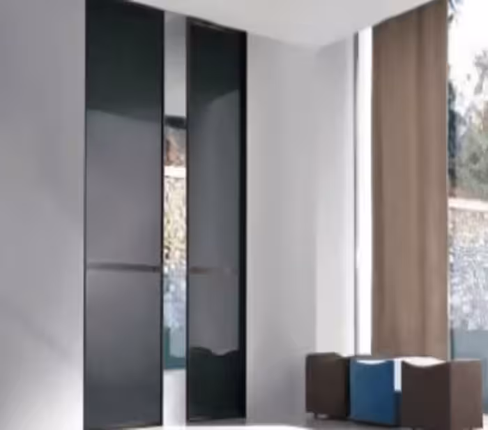 مکانیزم روف هنگ 480 سانتی متر دو درب پروفیل الومینیومی ساختمانی متقارن دستی سینکرونایز با عرض هر درب حداکثر 120 سانتی متر فانتونی کد K195