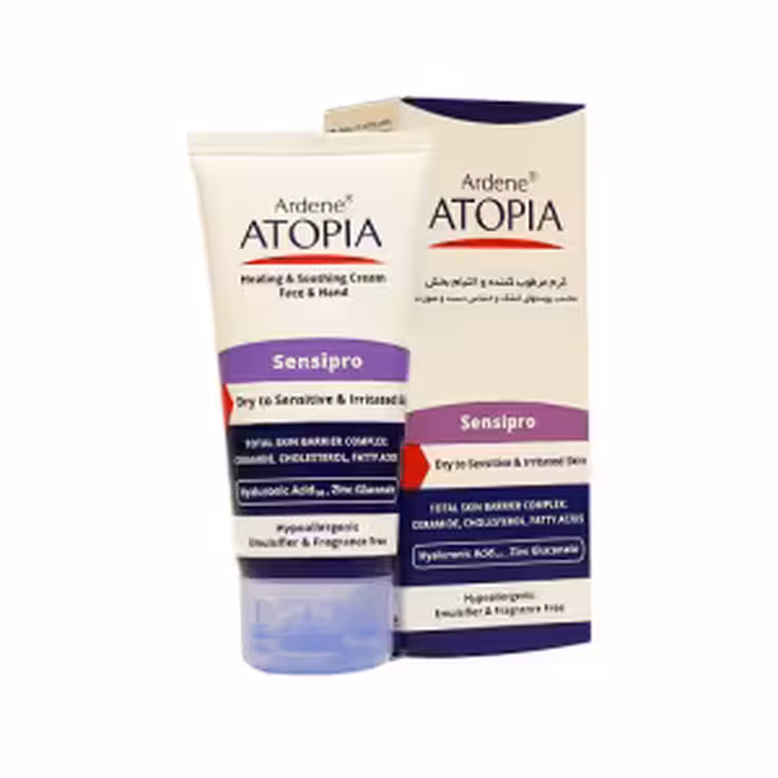 کرم مرطوب کننده و التیام بخش دست و صورت آتوپیا آردن Atopia Ardene Healing & Soothing Cream