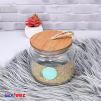بانکه میس گلس با درب چوبی سایز متوسط
