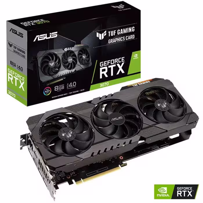 کارت گرافیک ایسوس مدل TUF Gaming GeForce RTX 3070 OC Edition، حافظه 8GB GDDR6