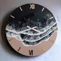 ساعت دیواری رزینی ساحل دریا