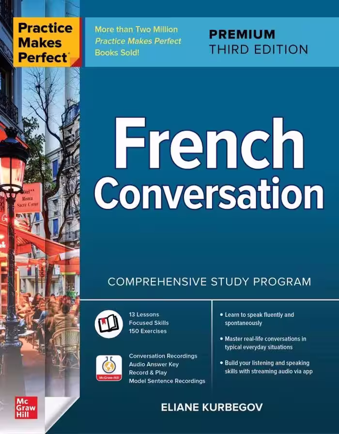 کتاب آموزش مکالمه فرانسه 2021 جدید Practice Makes Perfect French Conversation Third Edition