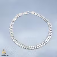 دستبند نقره مردانه ایتالیایی کارتیر دوبل تخت مدل BSM B30