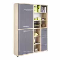 کتابخانه مدیریتی مدرن با روکش هایگلاس، برند فوبورو مدل KA1340