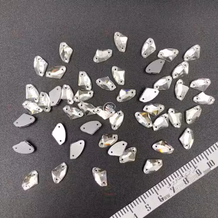 سنگ نامنظم دوختنی سایز 9 در 14 ( نقره ای )