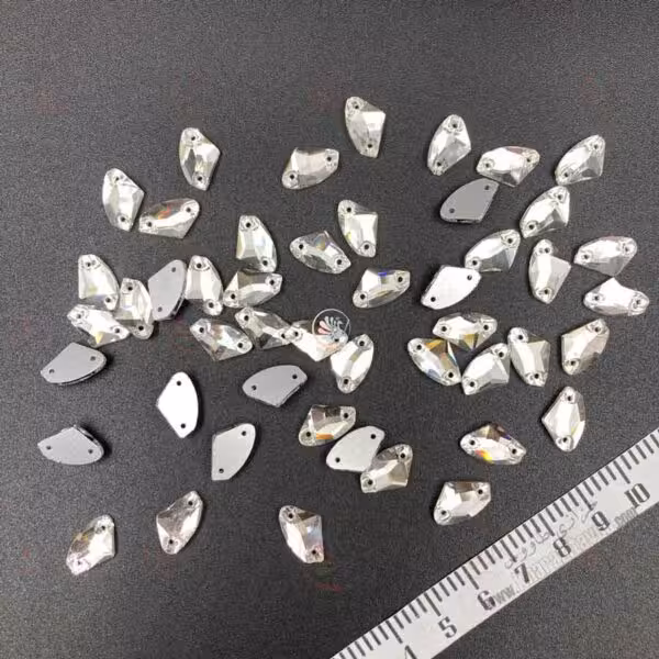 سنگ نامنظم دوختنی سایز 9 در 14 ( نقره ای )