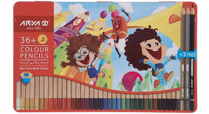 مداد رنگی 36 رنگ آریا