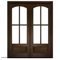 درب چوبی برای فضای نشیمن دو لنگه شیشه خور کد 1209