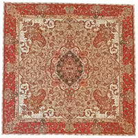 ترمه تابلوئی ابریشم کد TRTAB28 نفیس رنگ کرم بدون آستر لایی چسب دار مخصوص قاب