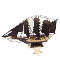 کشتی ایرانی بادبان قهوه ای 30سانتی متر کد 7200285