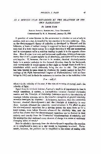 خرید و دانلود نسخه کامل کتاب Is a Moving Star Retarded by the Reaction of Its Own Radiation (1918)(en)(3s)