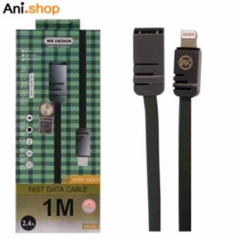 کابل تبدیل USB به لایتنینگ دبلیو کی مدل WDC-83 طول 1 متر