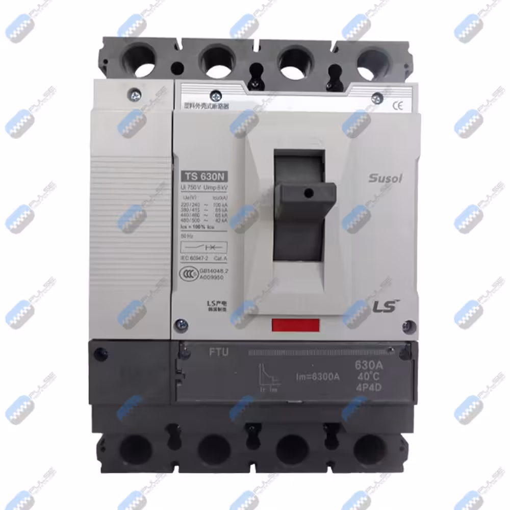 کلید 630 آمپر اتوماتیک کامپکت هیوندای (قابل تنظیم حرارتی/قابل تنظیم مغناطیسی) چهار پل سری TS با کد TS630N ATU 630 4 _قدرت قطع 65KA_تنظیم حرارتی: 0.8 الی 1 و مغناطیسی: 5 الی 10_آمپر فریم 630