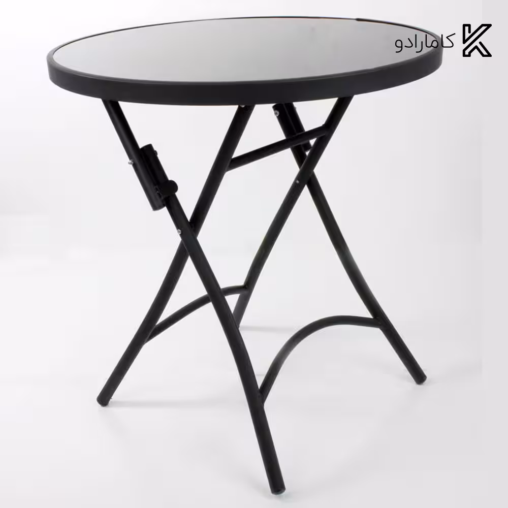 میز تاشو گرد 80 نگین