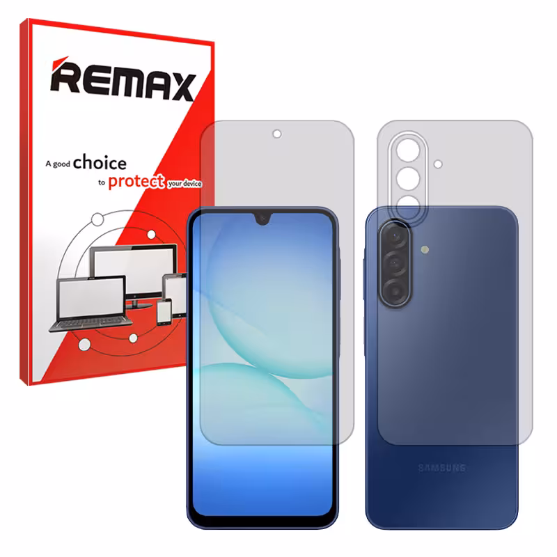 گلس صفحه نمایش و پشت گوشی سامسونگ Galaxy A17 مدل هیدروژلی شفاف برند ریمکس کد SS