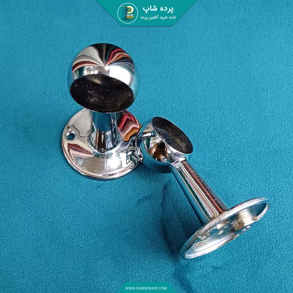 پایه سقفی دیواری طرفین چوب پرده پانچی استیل