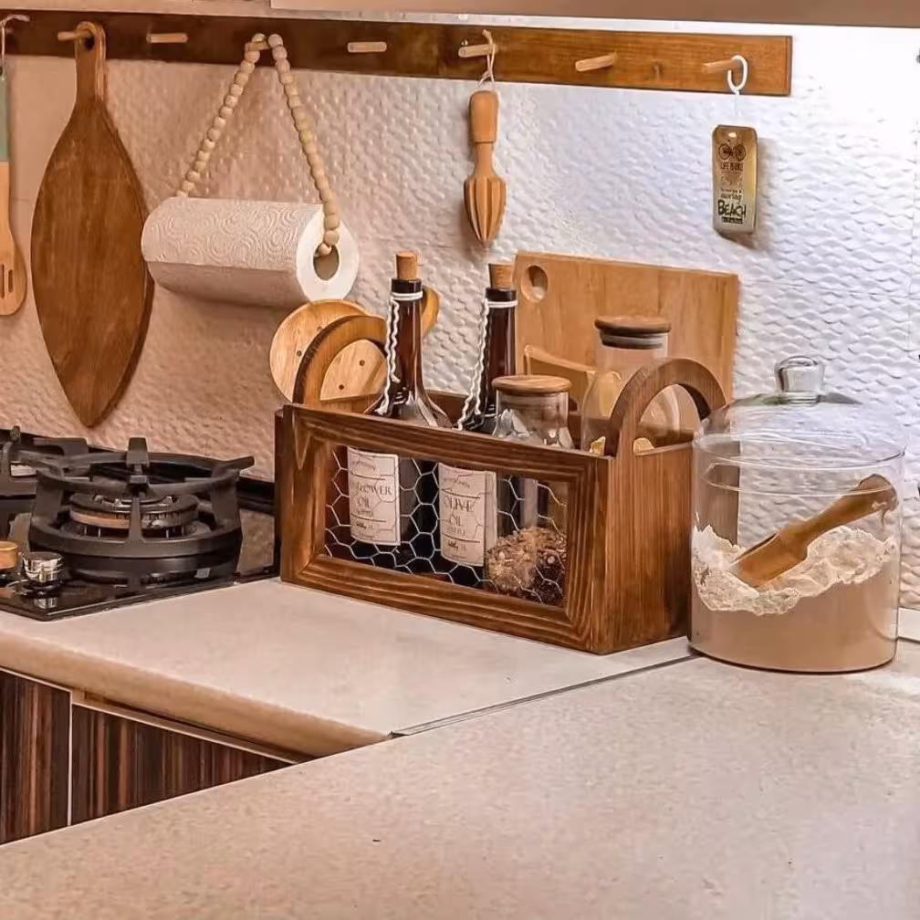 باکس چوبی توری دسته دار