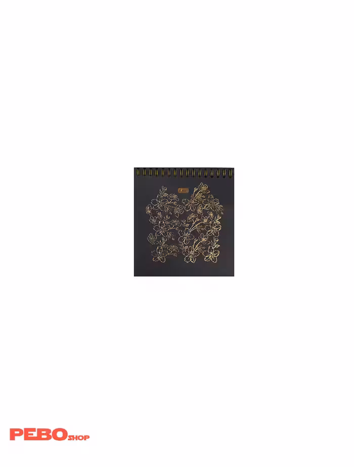 دفترچه سیاه برگ مربعی15*15کلیپس