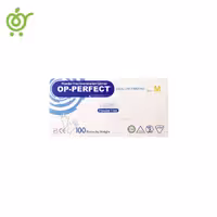 دستکش لاتکس (100 عددی) بدون پودر OP-PERFECT سایز LARGE