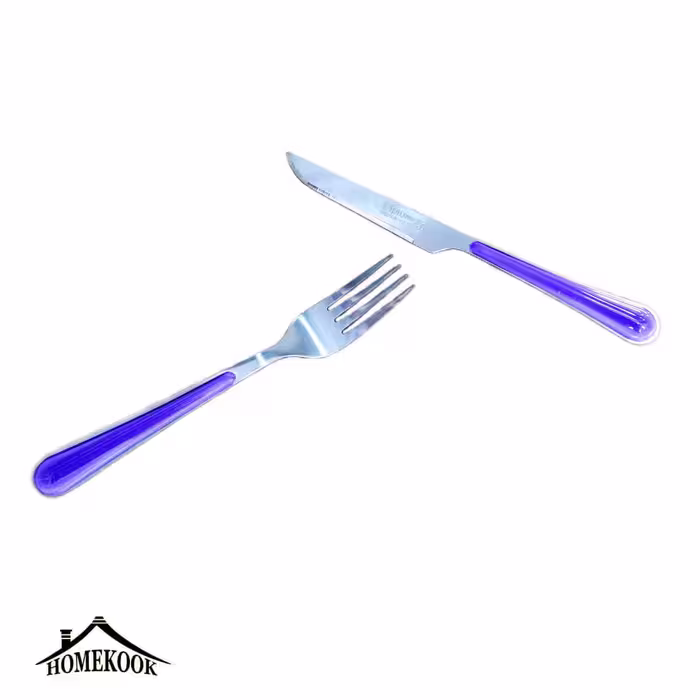 کارد چنگال دسته رنگی 12 پارچه