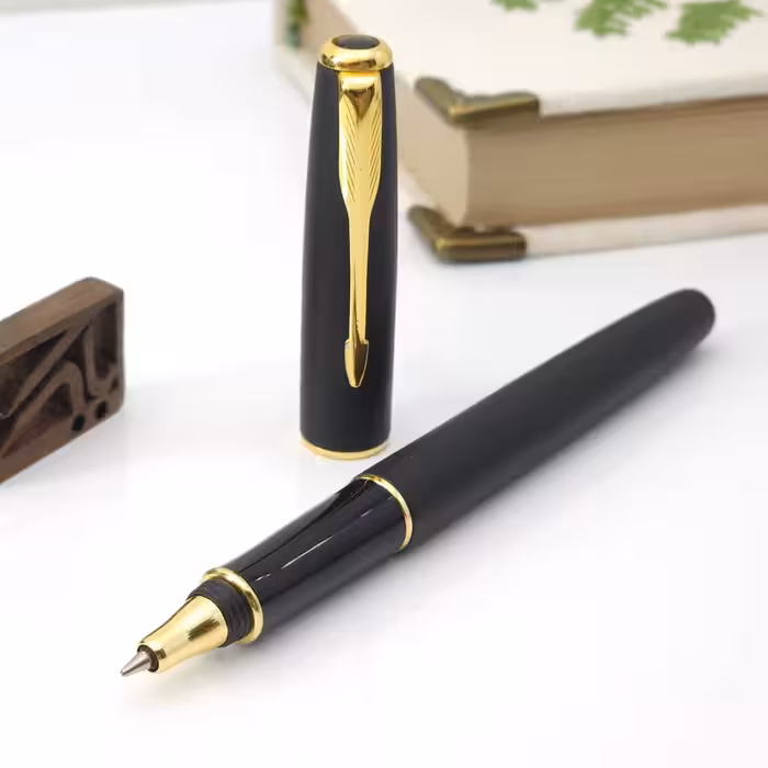پارکر روان نویس سونت مشکی گیره طلایی Parker Sonnet Matte Black Gold Trim RP
