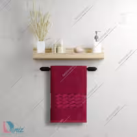 حوله دستی بزرگ طرح آرام رنگ زرشکی