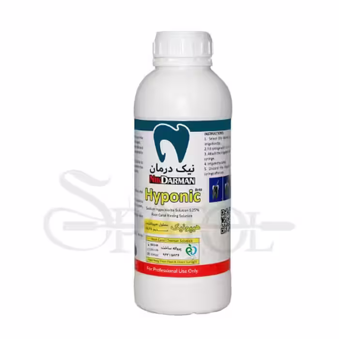 هیپوکلریت سدیم نیک درمان بسته بندی بزرگ 1لیتری Hyponic 5.25% Mega  Nik Darman
