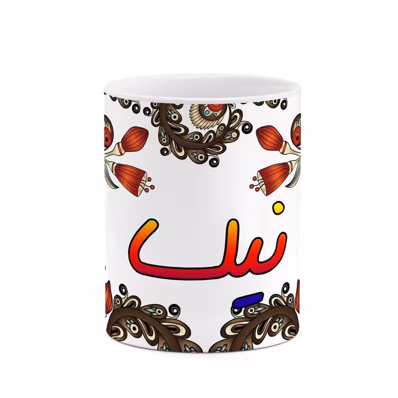 ماگ چیتوکالا مدل اسم نیلسا طرح سنتی گل و بته کد mgh48179