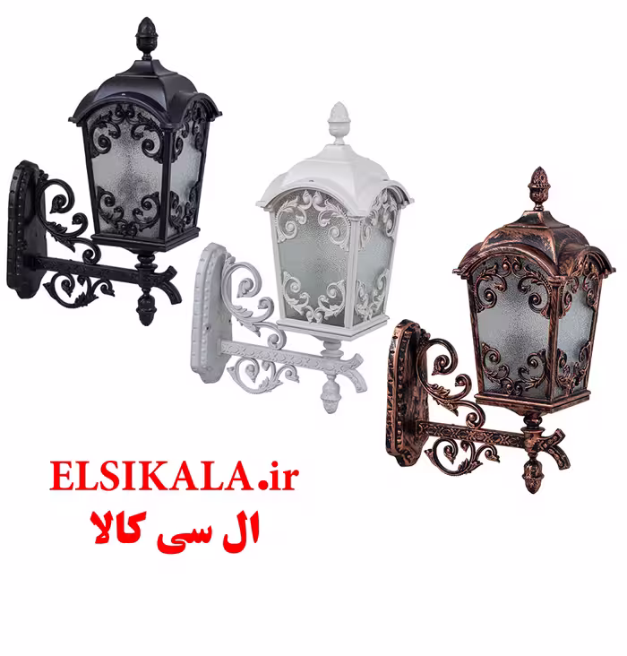 قیمت و خرید عمده چراغ حیاطی دیواری فلاور مشکی مسی سفید کارتن 8 عددی فروش عمده