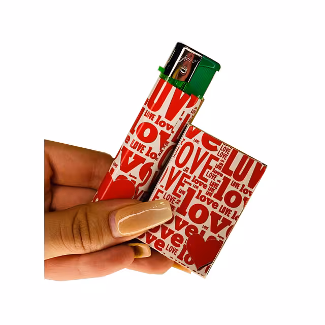 ست فندک و کبریت فانتزی love