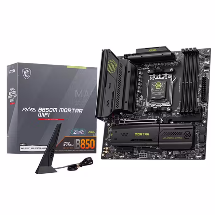 مادربرد ام اس آی مدل MAG B850M MORTAR WIFI DDR5 با سوکت پردازنده AM5