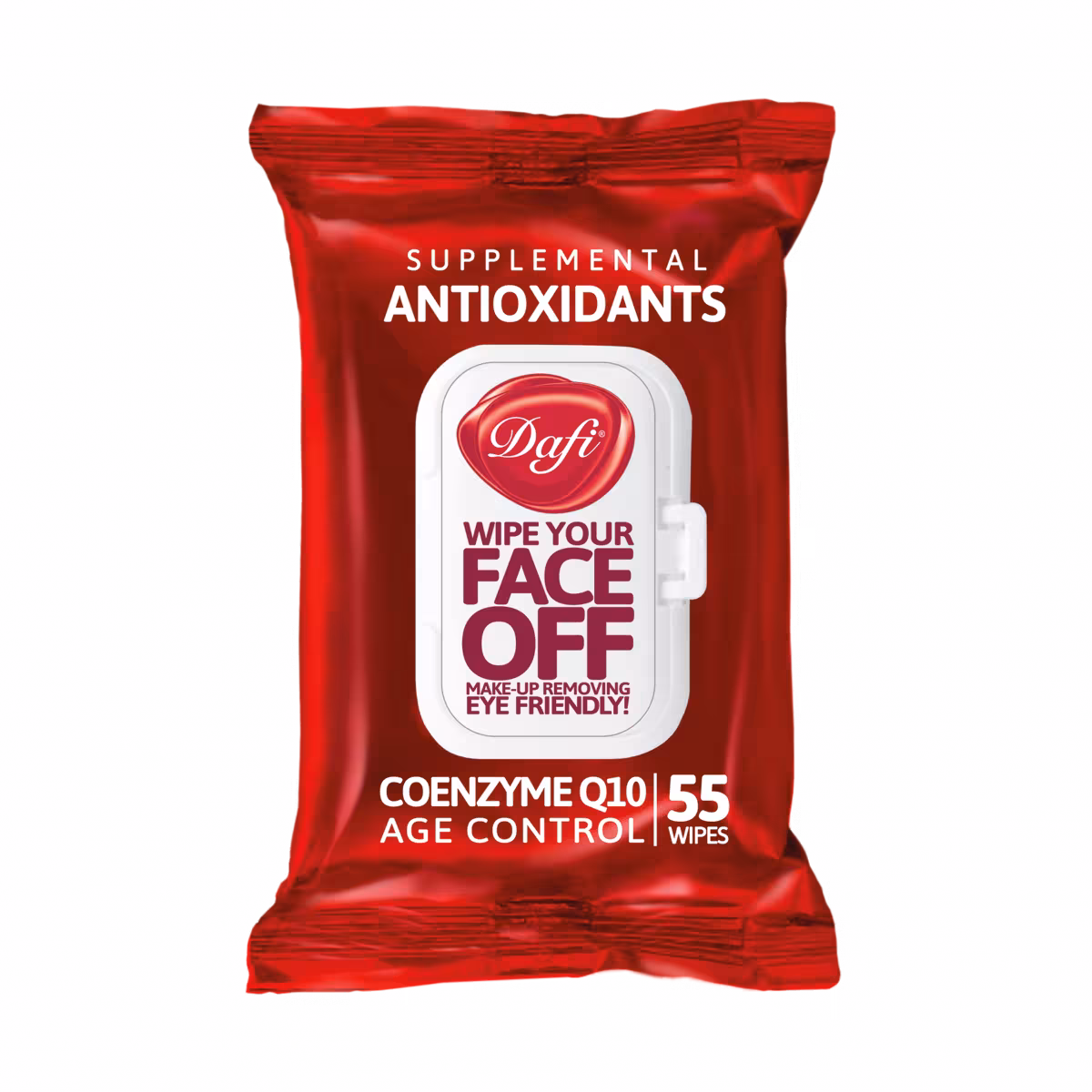 دستمال مرطوب پاک کننده آرایش آنتی اکسیدان درب دار دافی بسته 55 عددی